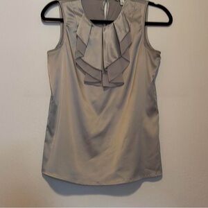 Banana Republic Gray Ruffle Blouse